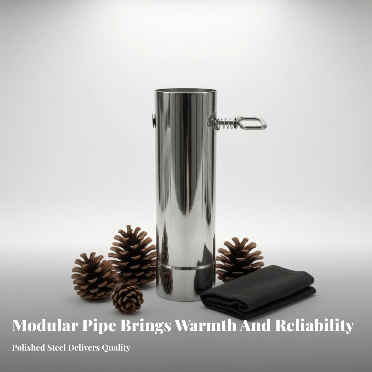 Stainless Steel Tent Heater Chimney Pipe with Handle Chimney Pipe PLUSH