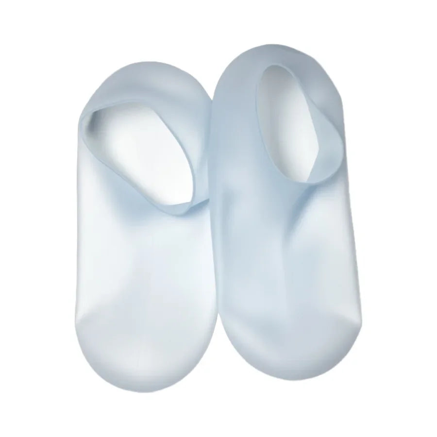Silicone Moisturizing Foot Socks with Massage Nodules – 1 Pair Foot Care Socks PLUSH Blue
