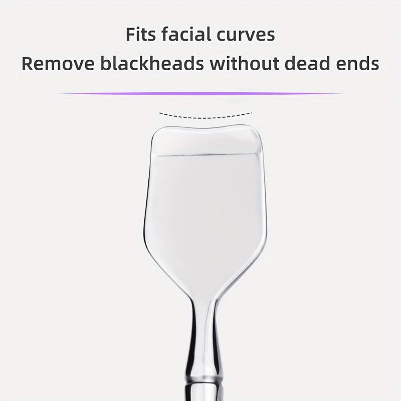 Stainless Steel Blackhead Shovel Tool Set – Double-Headed Skin Care Tool PLUSH