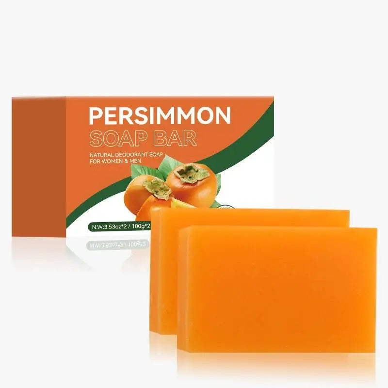 Persimmon Handmade Soap 100g – Natural Plant-Based Bar Natural Bar Soap PLUSH 2PCS