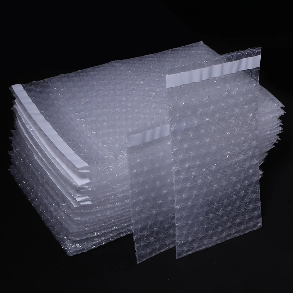 Self Adhesive Clear Bubble Wrap Pouches – Mailing Bags 10-50pcs Bubble Wrap Pouches PLUSH