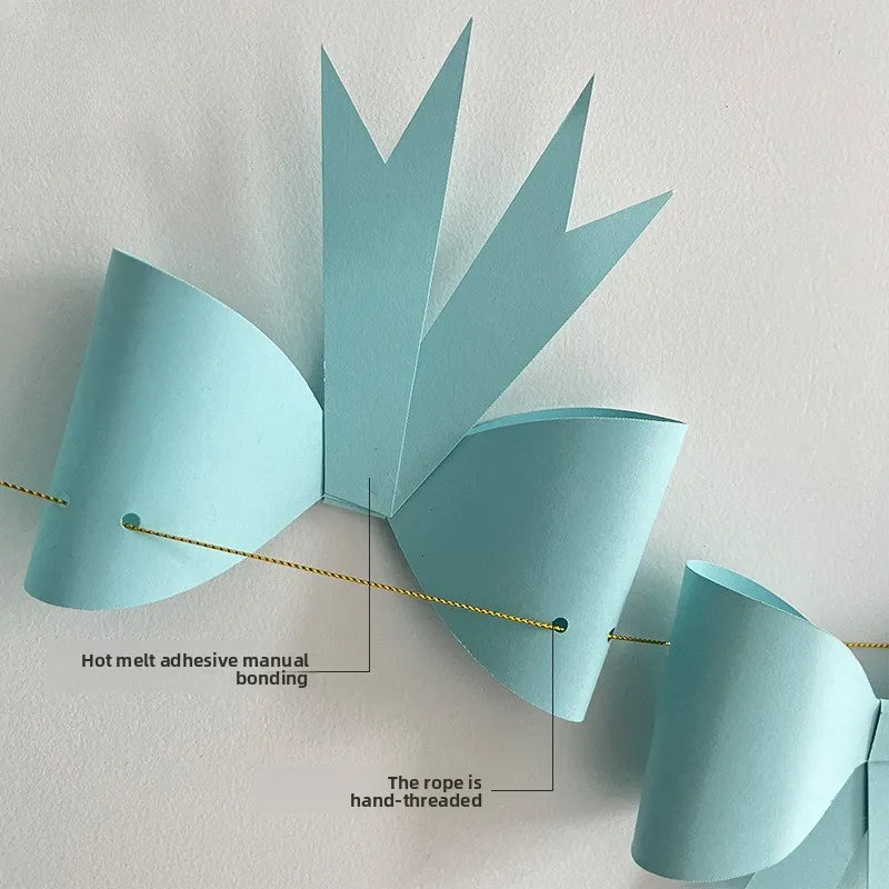 3D Bow Paper Tassel Garland – Kids Birthday Party Banner Kit Party Garland Banner PLUSH