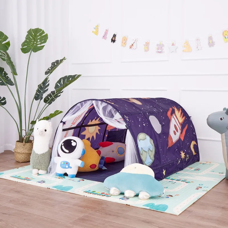 Kids Star Rocket Bed Canopy Tent – Boys & Girls Room Decor Kids Bed Canopy Tent PLUSH