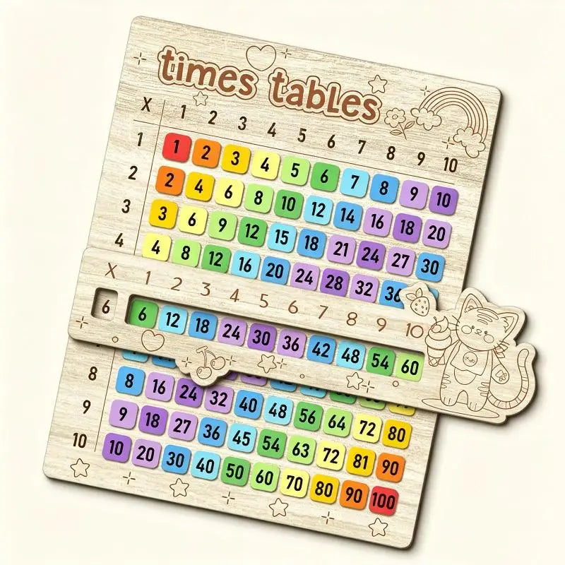 Montessori Wooden Multiplication Board Math Toy for Kids Educational Math Toy PLUSH