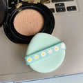 Green Ribbon Air Cushion Powder Puff Set – Latex-Free Cosmetic Powder Puff PLUSH 1Pc