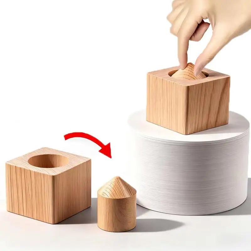 Wooden Montessori Puzzle Block – Educational Toy for Kids Wooden Puzzle Toy PLUSH