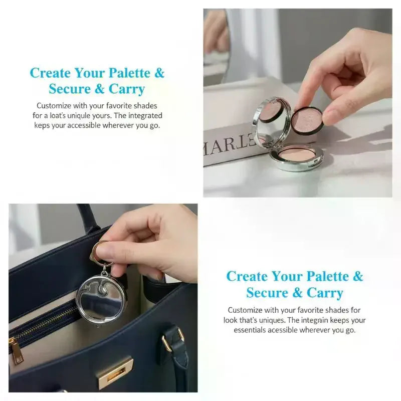 SADOER Refillable Round Magnetic Eyeshadow Palette Case 5cm Eyeshadow Palette Case PLUSH