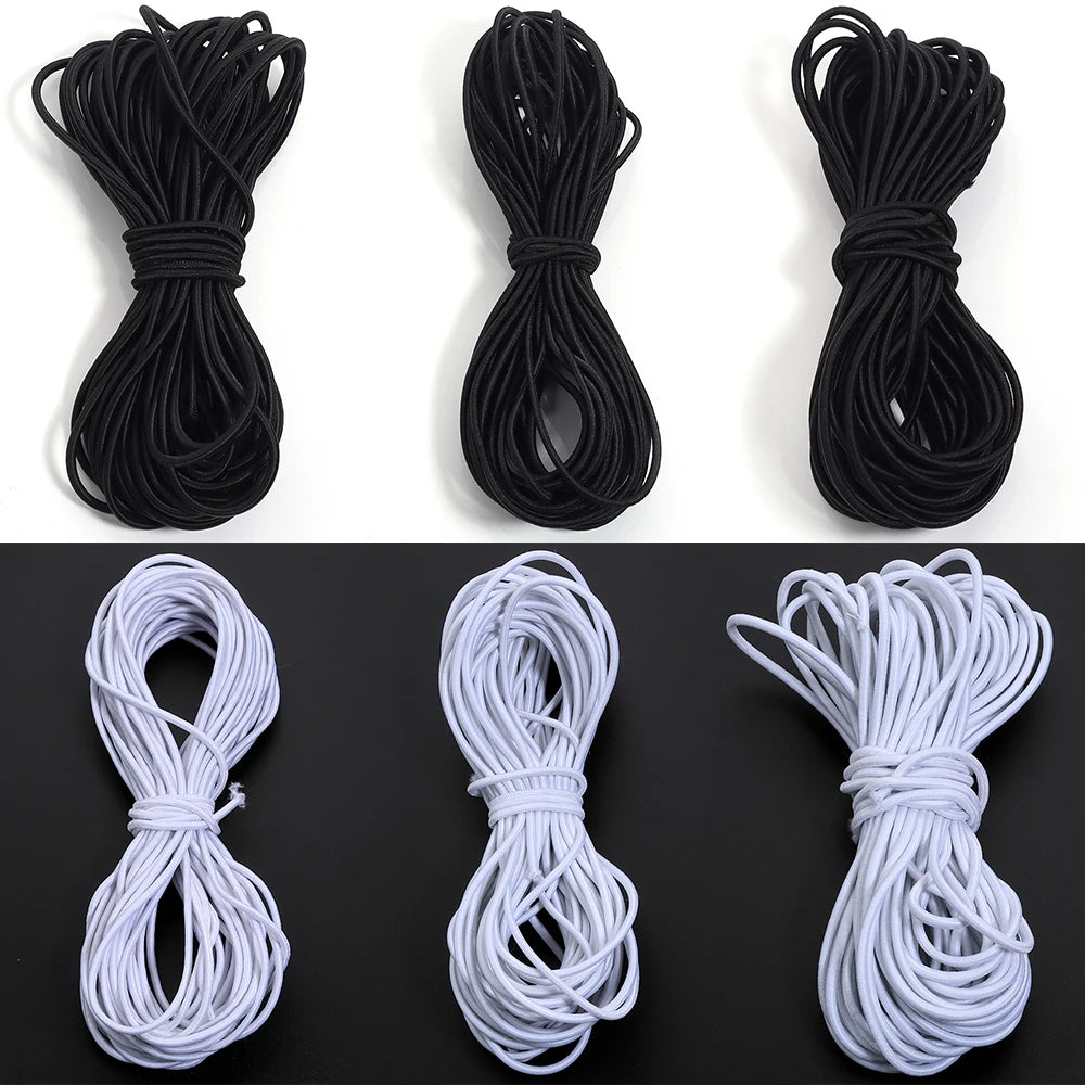 10m Round Elastic Cord Stretch String for DIY Sewing & Crafts Elastic Sewing Cord PLUSH