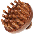 Wooden Scalp Massager Brush – Sandalwood Head & Body Tool Scalp Massager Brush PLUSH Brown