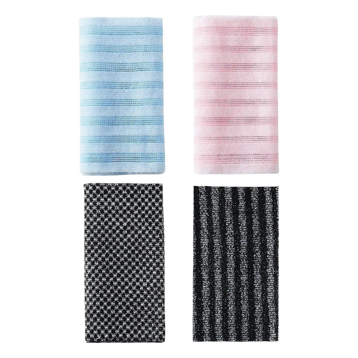 Silver-Ion Exfoliating Back Scrubber Towel – Ultra-Long Bath Exfoliating Bath Towel PLUSH