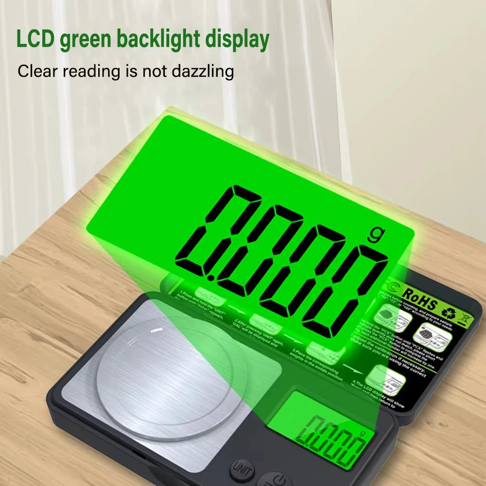 High-Precision Mini Digital Pocket Scale 50g/100g 0.001g LCD Digital Pocket Scale PLUSH