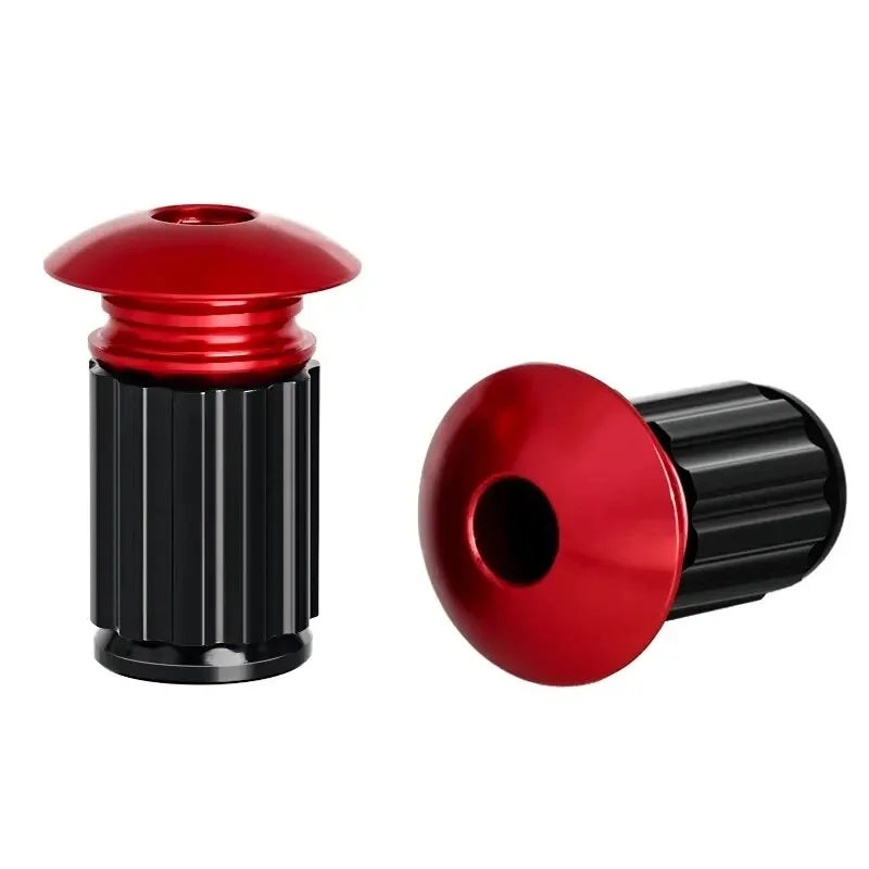 Aluminum Bicycle Handlebar End Plugs – MTB & Road Bike Caps Handlebar End Plugs PLUSH red