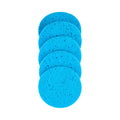 4-Pack Natural Cellulose Facial Sponge Makeup Remover Puffs 6cm Facial Cleansing Sponge PLUSH Blue 4Pcs