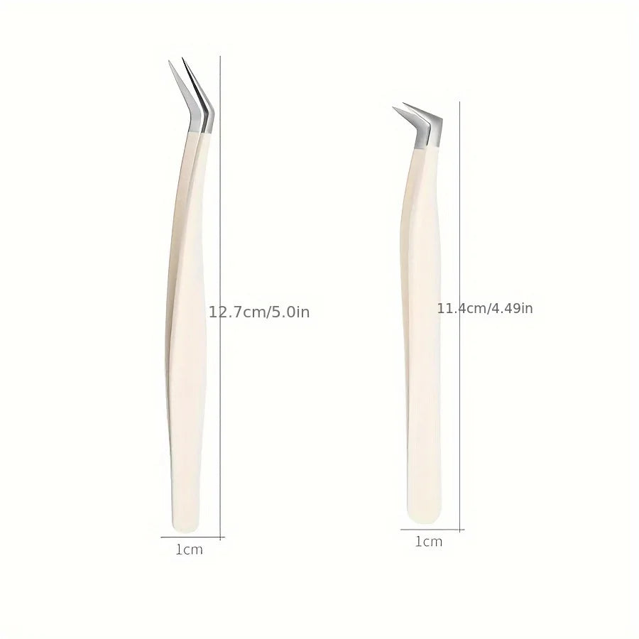 Ouriner Precision Eyelash & Brow Tweezers – Stainless Steel Eyelash Tweezers PLUSH