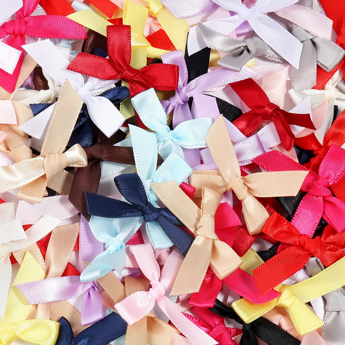 50pcs Colorful Polyester Handmade Bows – DIY Jewelry & Hair Craft Craft Bow Embellishments PLUSH