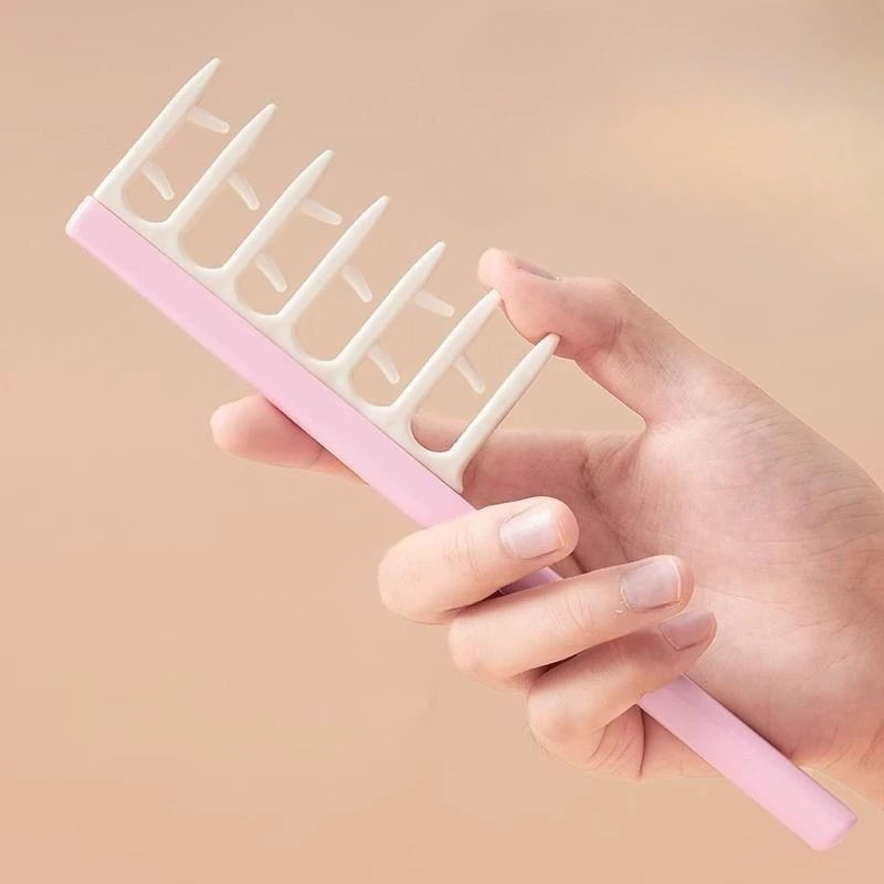 Antler Shaped Hair Seam Comb for Thick, Curly & Wavy Hair Hair Styling Comb PLUSH pink