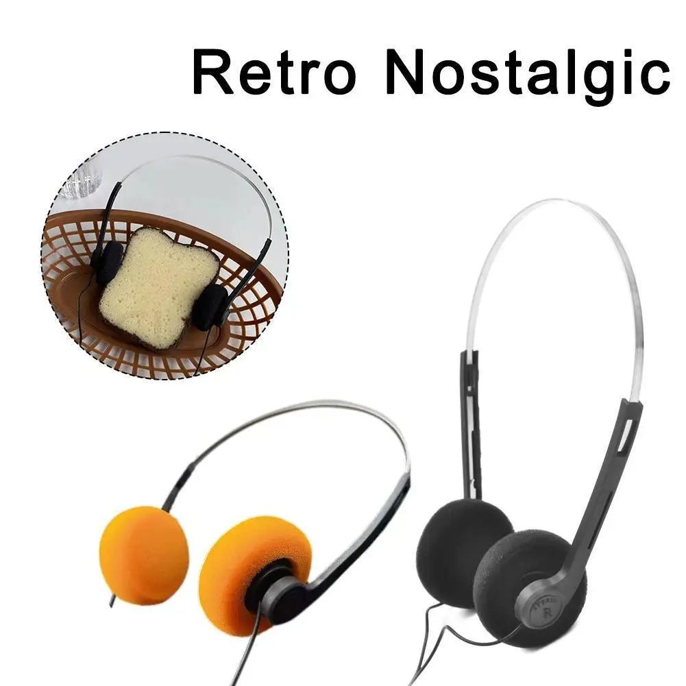 Retro Wired Over-Ear Headphones | 3.5mm Fashion Photo Prop Wired Headphones PLUSH