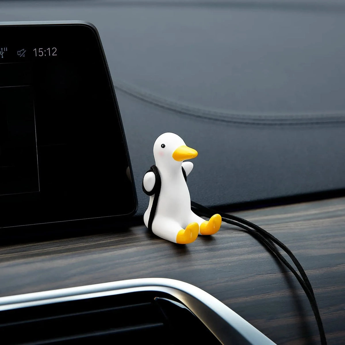 Swinging Duck Car Pendant – Rearview Mirror Ornament Car Mirror Ornament PLUSH