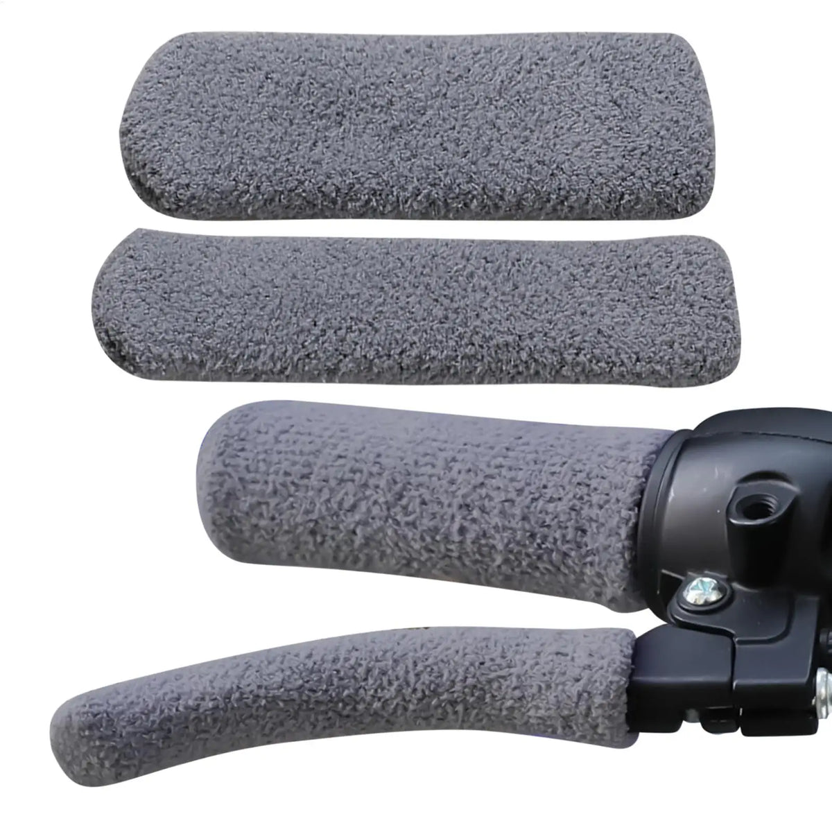 Motorcycle Handlebar Grip Covers – Warm Plush Winter Set Motorcycle Grip Covers PLUSH