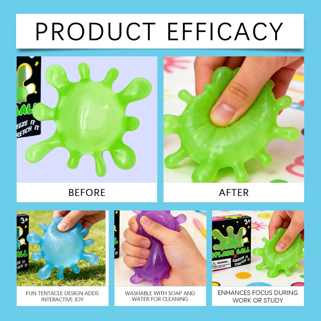 Splash Squeeze Ball – Slow Rising Squishy Fidget Toy Squishy Fidget Toy PLUSH