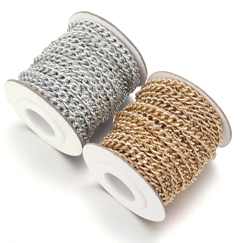 5 Yards Aluminum Cross Twisted Link Chain – DIY Jewelry Making Jewelry Chain PLUSH