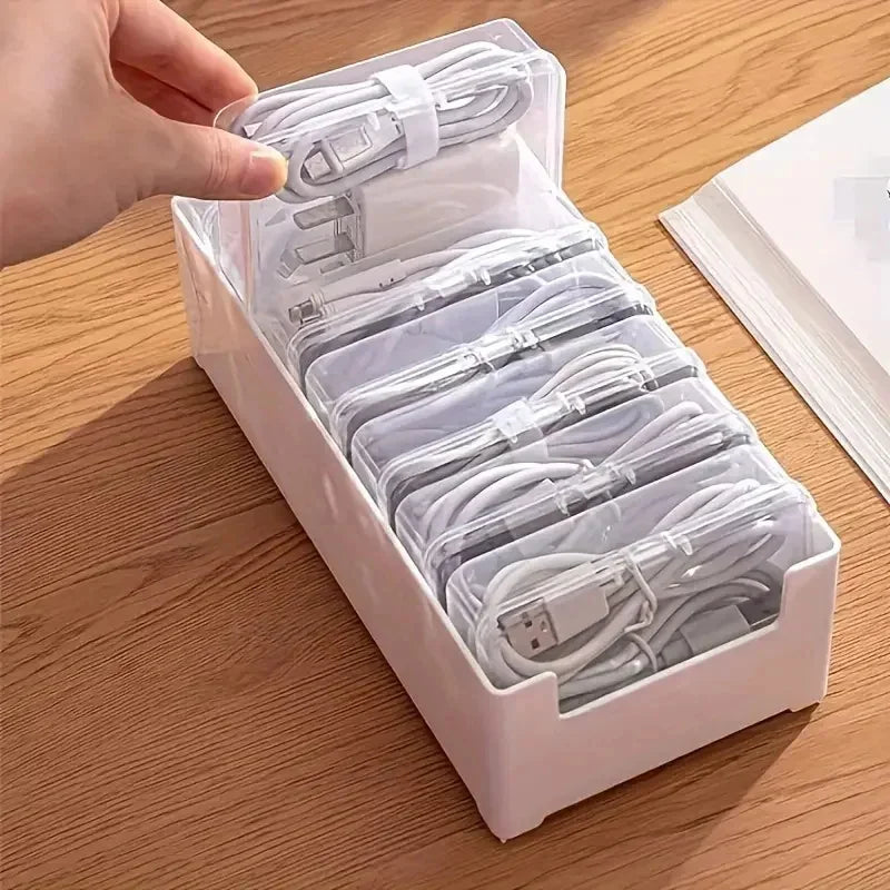 Plastic Cable Organizer Storage Box with Loading Straps Cable Organizer Box PLUSH