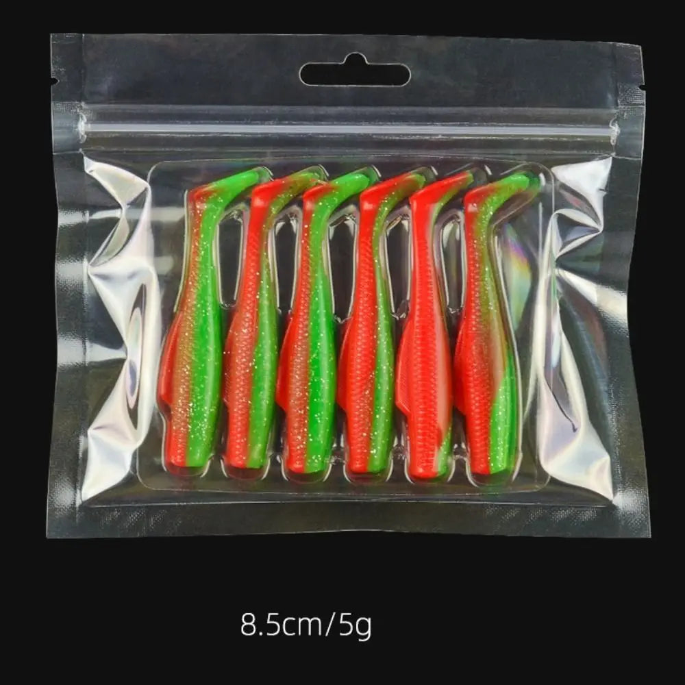 T-Tail Soft Silicone Swim Lures 6cm/8.5cm – Multicolor Bait Set Soft Fishing Lures PLUSH 8.5cm-style 11