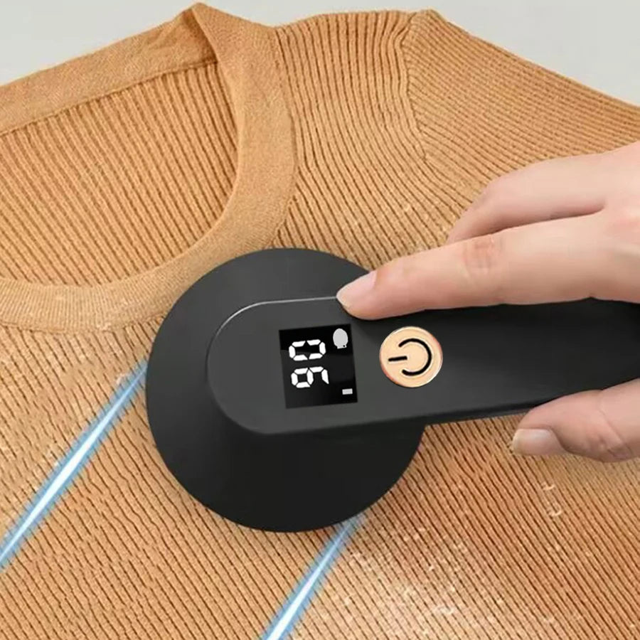 Portable USB Fabric Shaver & Lint Remover with Digital Display Fabric Shaver PLUSH