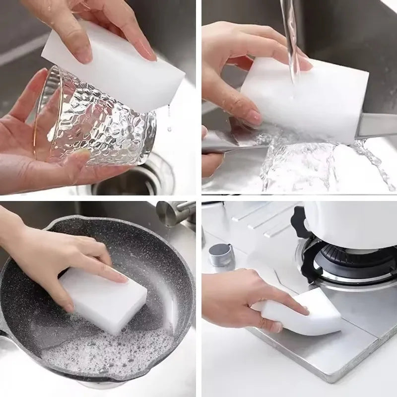 White Magic Melamine Sponge Eraser 10/20/30pcs – Cleaning Kit Cleaning Sponge PLUSH