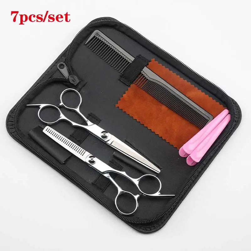 Professional 6" Hairdressing Scissors Set – Cutting & Thinning Hair Cutting Scissors PLUSH SV F