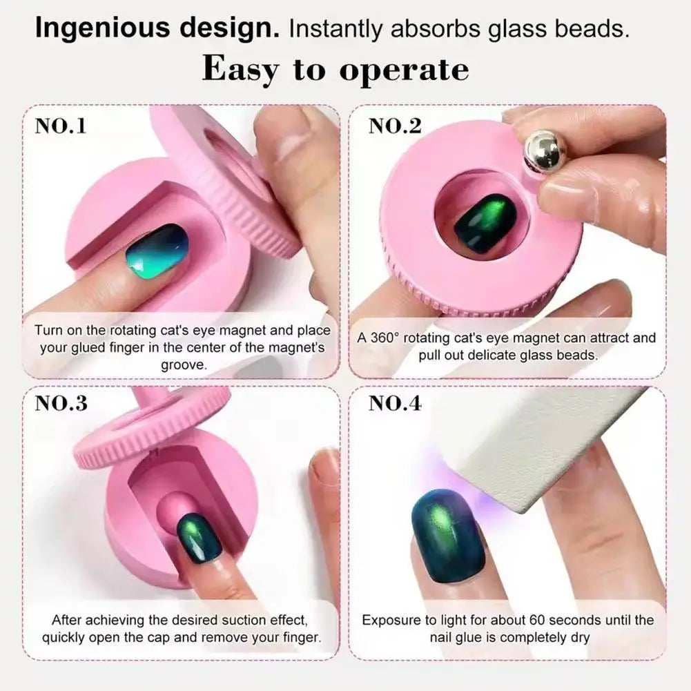 Cat Eye Nail Magnet Tool – Rotating Multi-Effect Nail Art Nail Art Magnet Tool PLUSH
