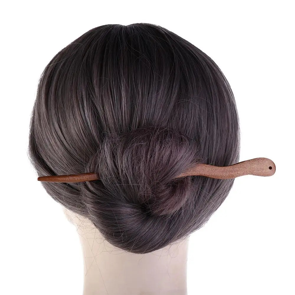 Chinese Wooden Hair Stick Hairpin – Hanfu Hair Fork Accessory Wooden Hair Stick PLUSH