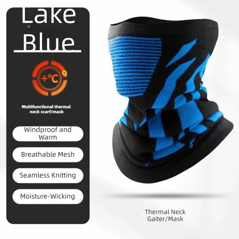 Windproof Thermal Balaclava Cycling Mask & Neck Warmer Balaclava Cycling Mask PLUSH Lake Blue