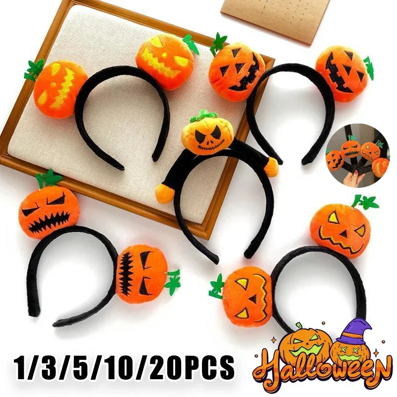 Halloween Pumpkin & Devil Headbands – Costume Party Set Halloween Headband Set PLUSH