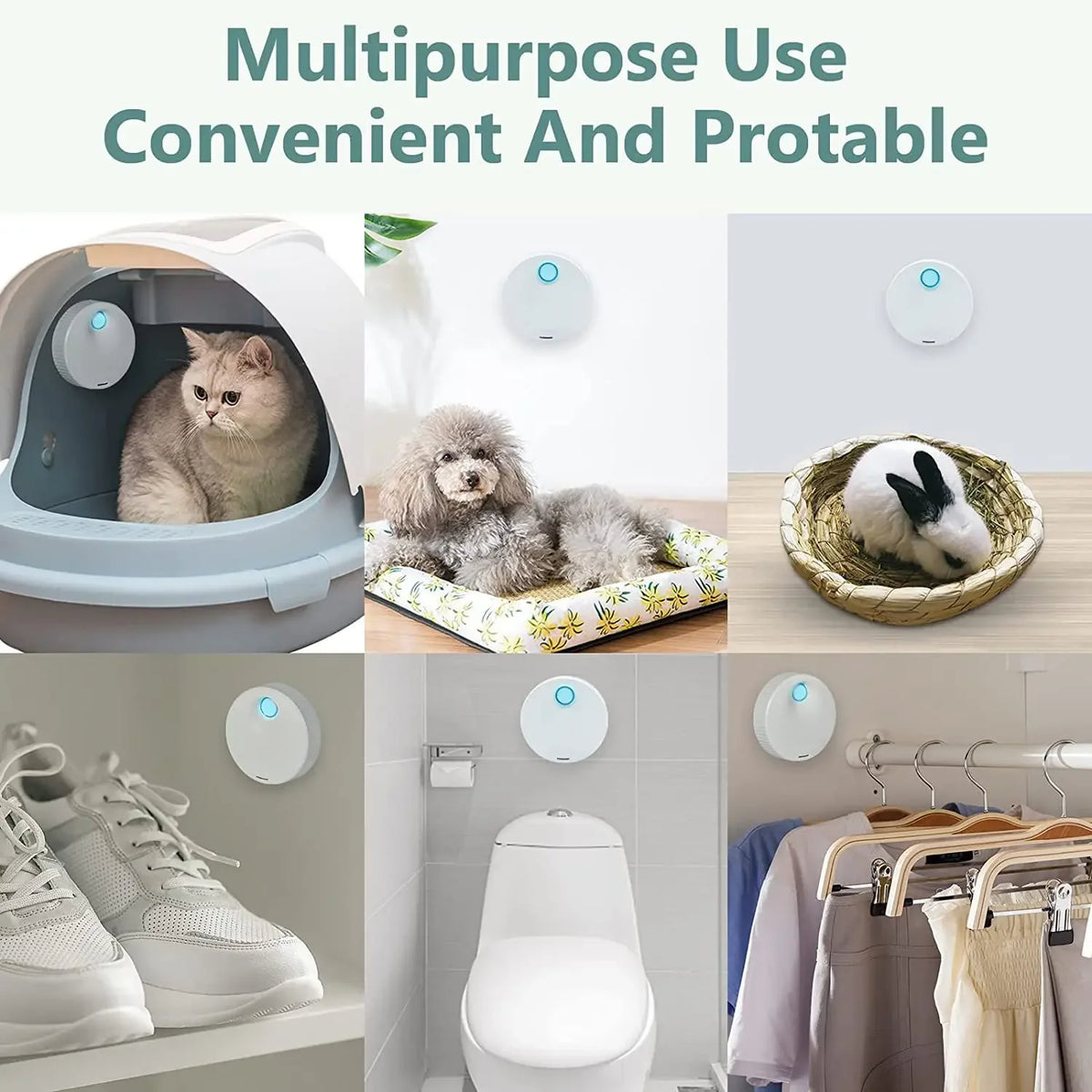Smart Cat Litter Box Odor Eliminator & Air Purifier Pet Odor Purifier PLUSH