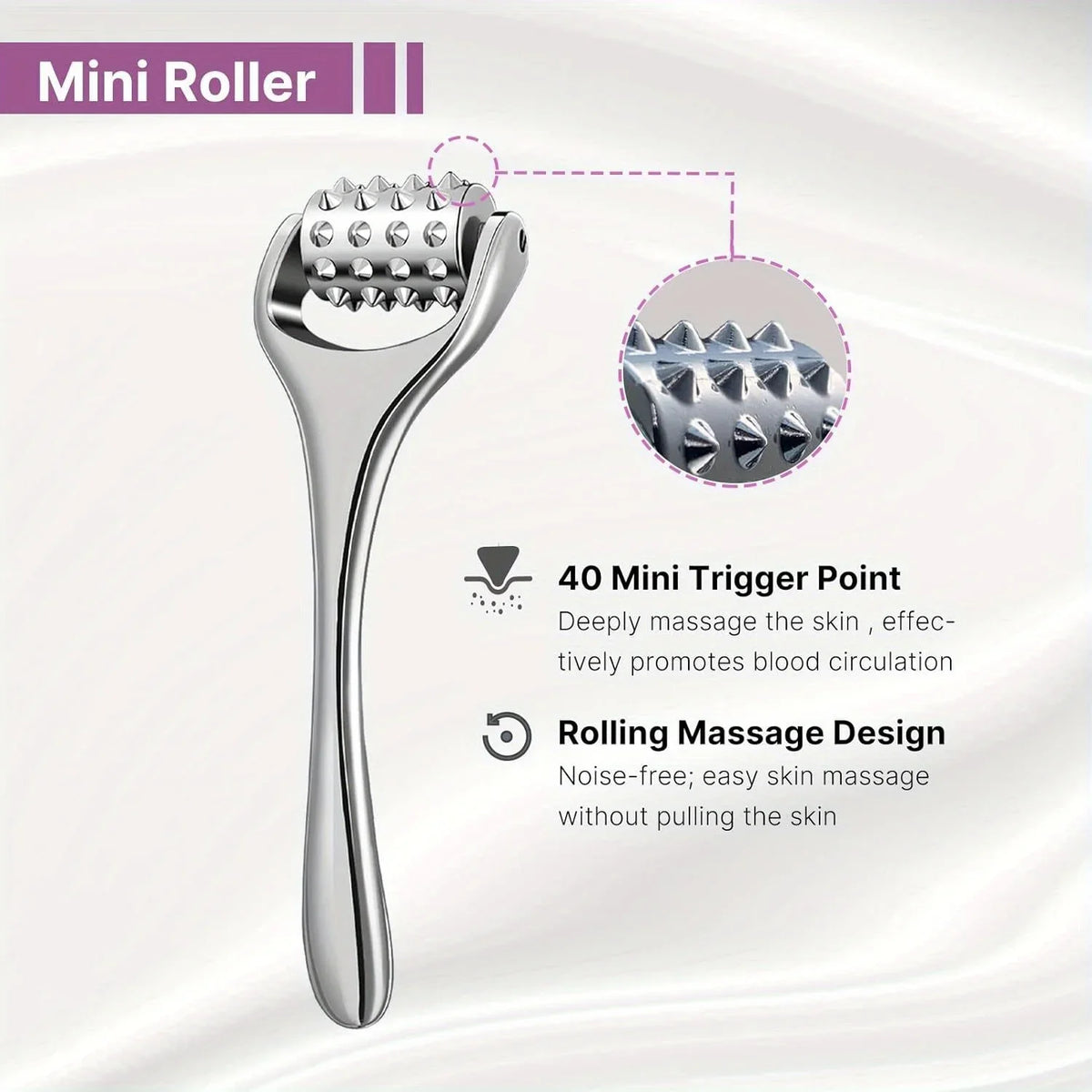 Stainless Steel Ice Roller Face & Eye Massager | DUTRIEUX Face Massage Roller PLUSH