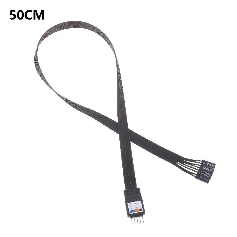 9-Pin Motherboard Front Panel Extension Flat Cable 20/30/50cm PC Header Cable PLUSH 50cm