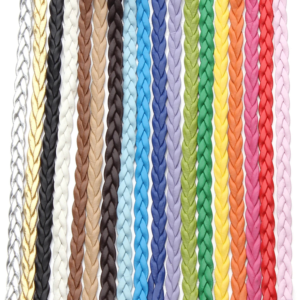 10 Yards 5mm PU Leather Braided Woven Cord – DIY Jewelry Jewelry Making Cord PLUSH