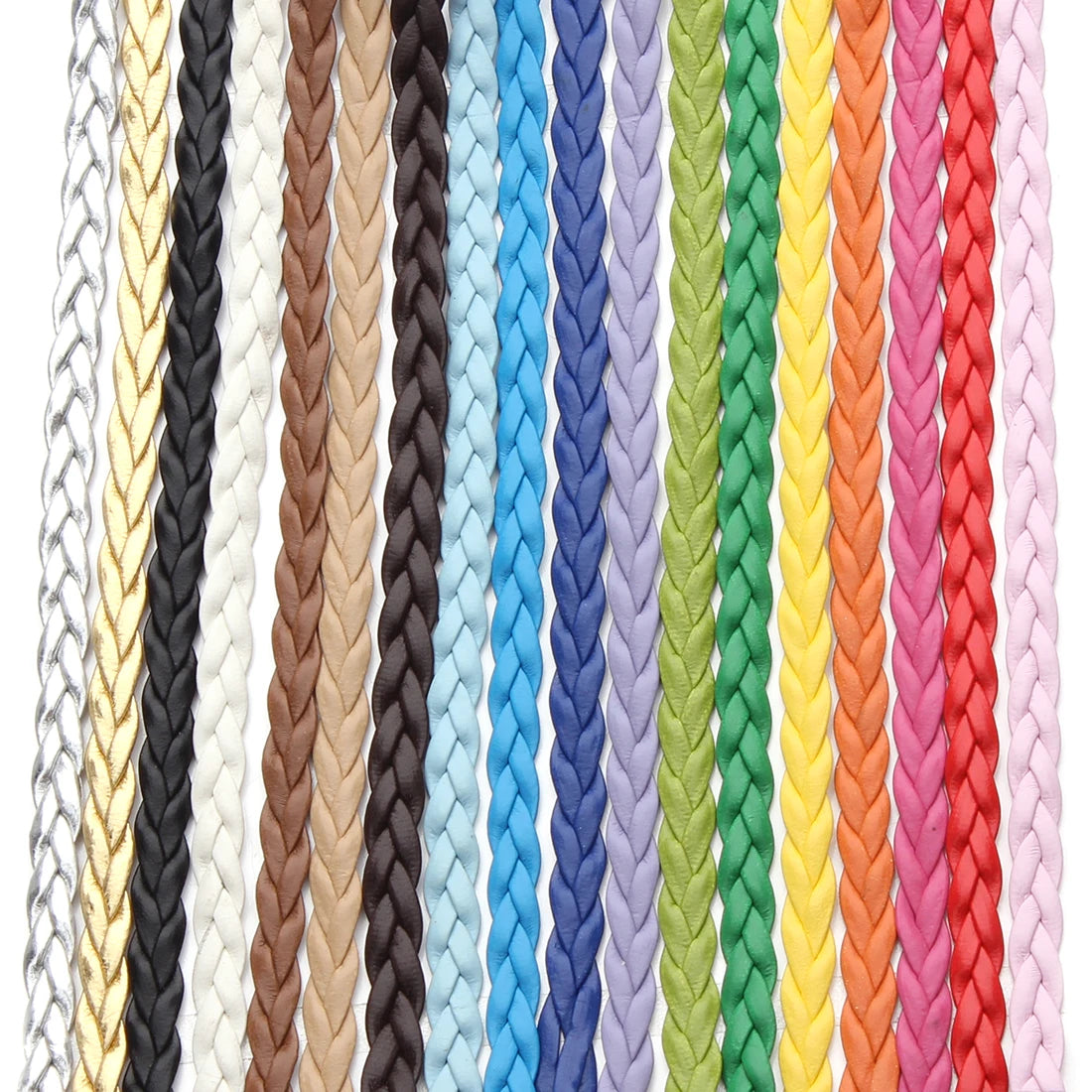 10 Yards 5mm PU Leather Braided Woven Cord – DIY Jewelry Jewelry Making Cord PLUSH