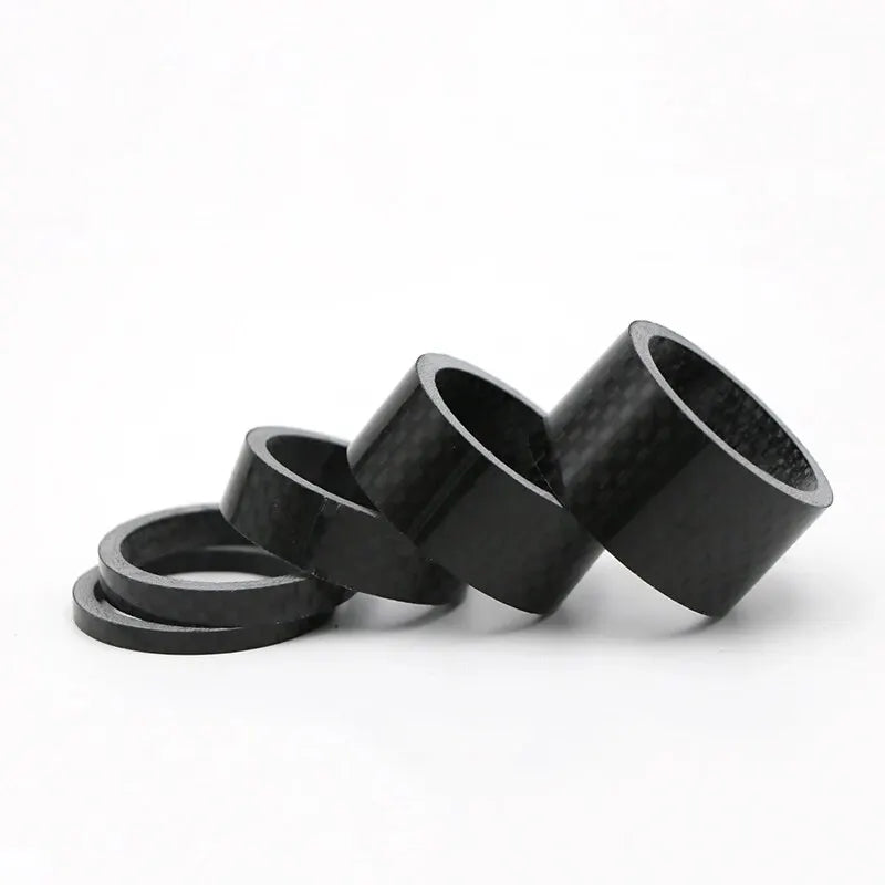 RIDERACE 28.6MM Carbon Fiber Bike Headset Spacers – MTB Fork Bike Headset Spacer PLUSH black