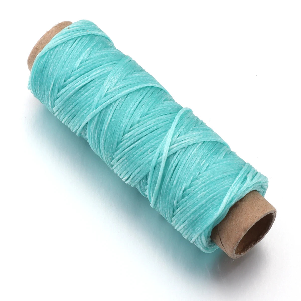 50 Yards 1mm Flat Waxed Thread – Leather, Bookbinding & DIY Waxed Craft Thread PLUSH light blue