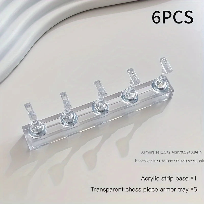 Magnetic Nail Holder Practice Display Stand | Nail Art Tool Nail Art Stand PLUSH Transparent set