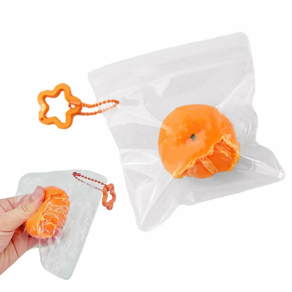 Peeled Orange Squeeze Fidget Toy Ball – Slow Rebound & Sound Fidget Squeeze Toy PLUSH A