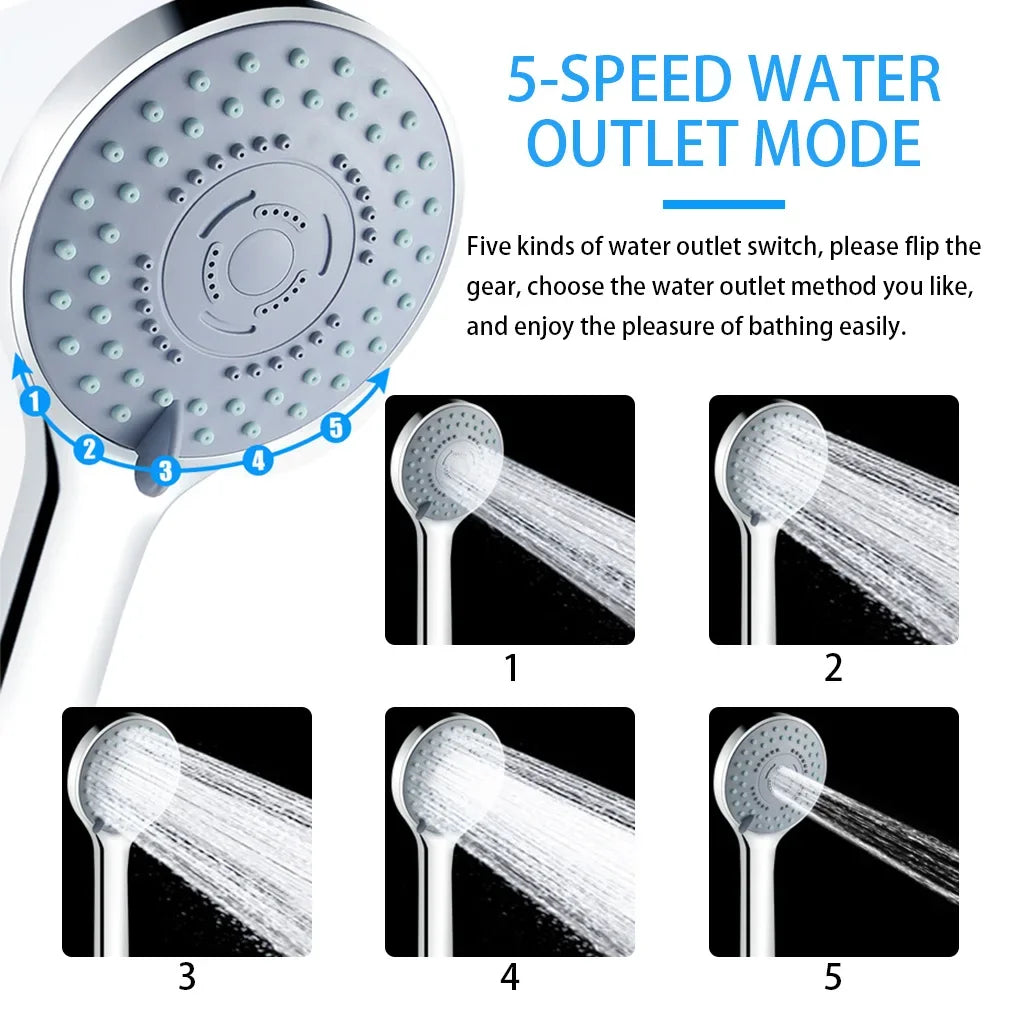 5-Mode Handheld Shower Head | Water Saving SPA Sprayer Handheld Shower Head PLUSH