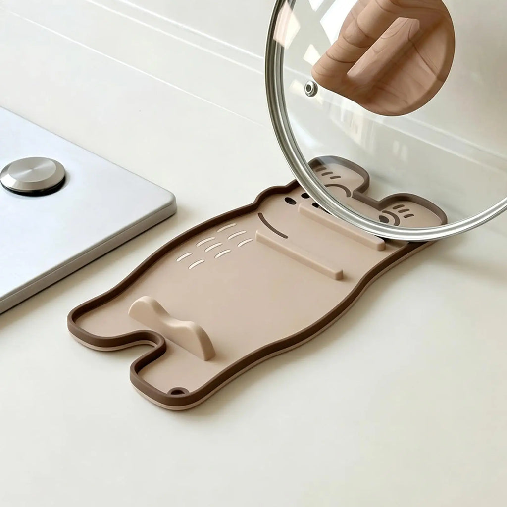 Cute Animal Silicone Pot Lid Holder & Kitchen Spoon Rest Kitchen Spoon Rest PLUSH