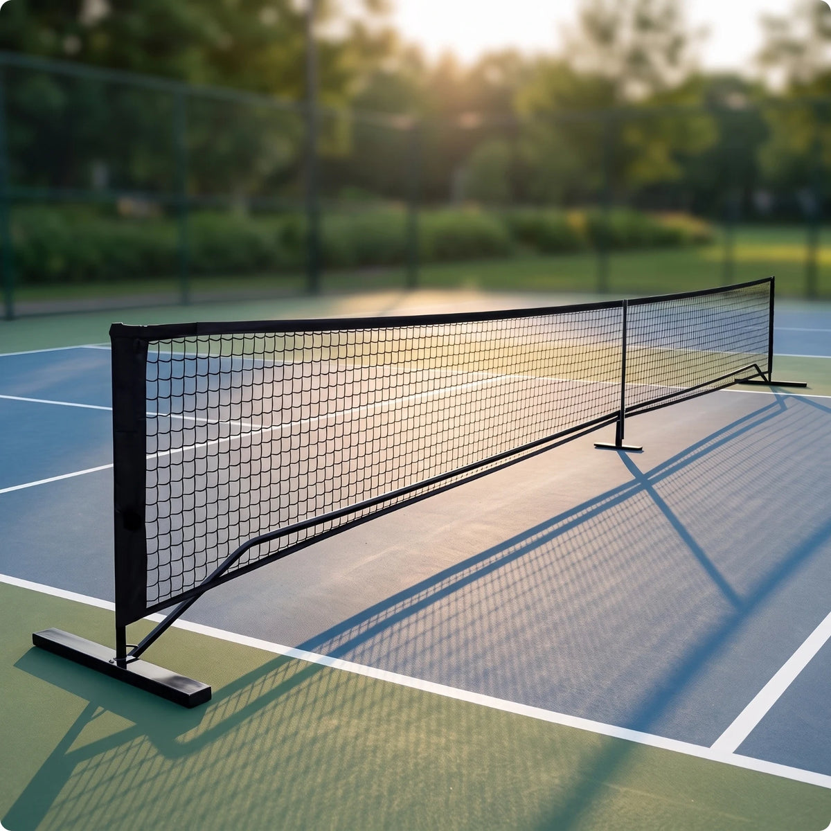 Portable Pickleball Net with Wheels – Heavy-Duty Freestanding Pickleball Net System PLUSH Black