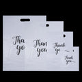 20pcs Thank You Plastic Shopping Bags – Jewelry & Gift Packaging Retail Packaging Bags PLUSH white 30x40cm