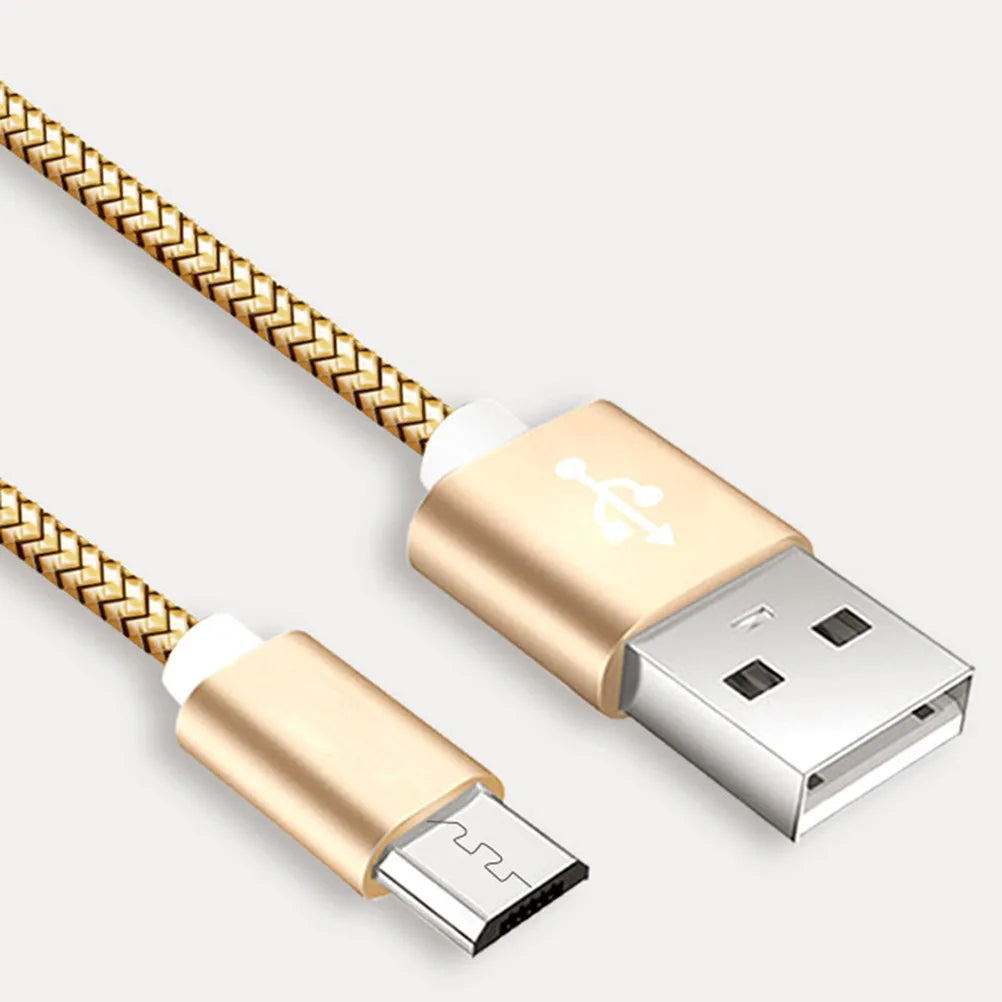 Foxnovo Nylon Braided Micro USB Fast Charging Cable 2.1A USB Charging Cable PLUSH