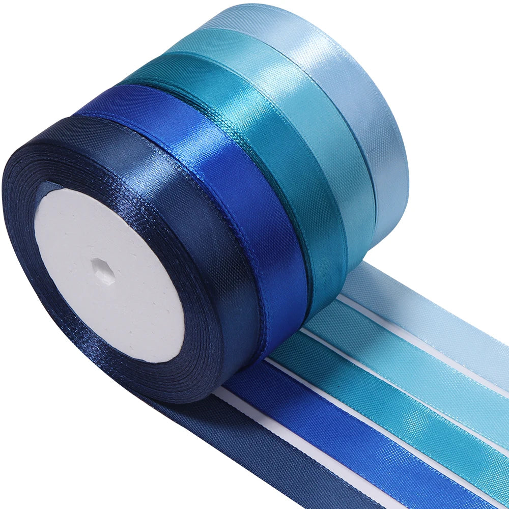 Multicolor Satin Ribbons 15/25mm – Wedding & DIY Crafts 3-7 Rolls Satin Craft Ribbon PLUSH 15mm 03 x 5rolls 25yards x 1roll