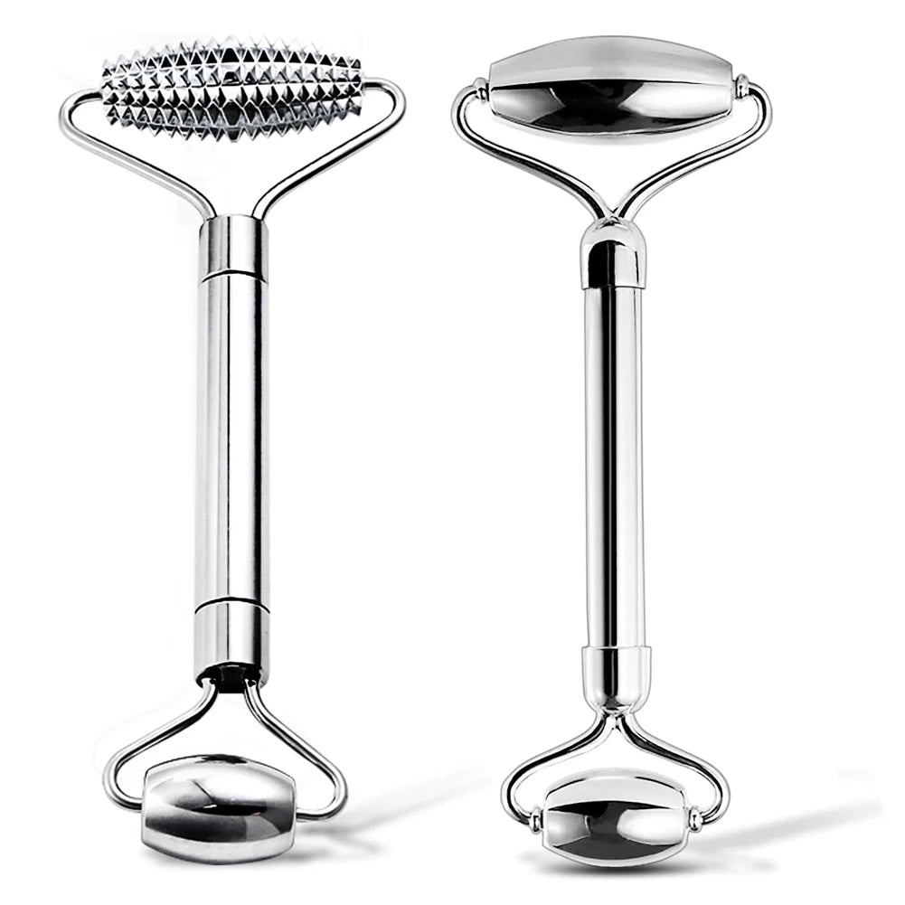 Stainless Steel Dual-Sided Facial Roller | Cooling Face Massager Facial Massage Roller PLUSH